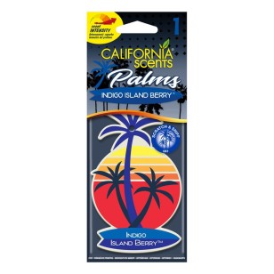 California Scents Hang Out Palms - Indigo Island Berry - Závesná vôňa do auta
