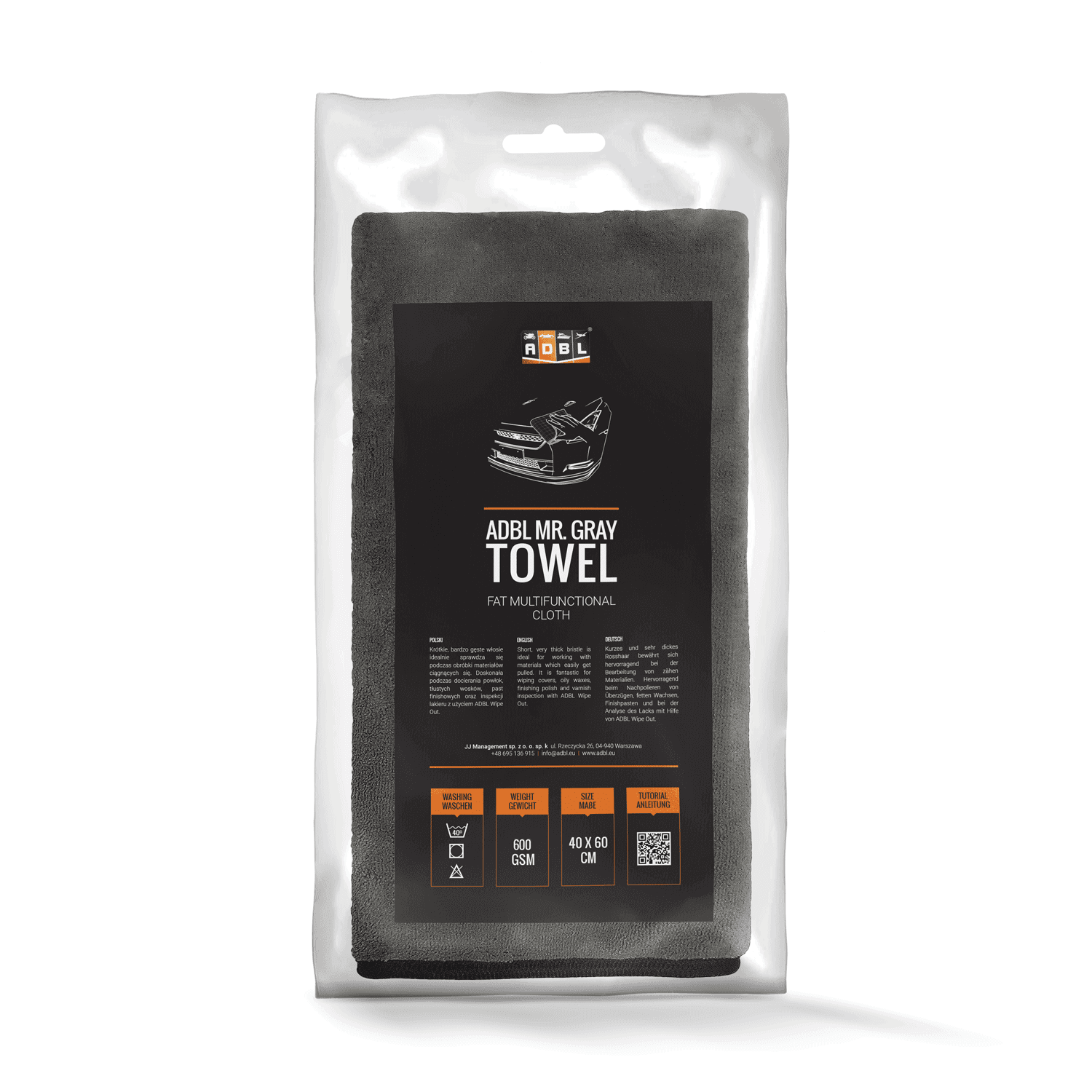 ADBL Mr. Gray Towel 2/3