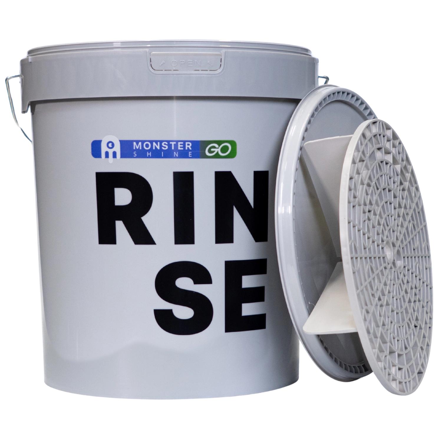 Monster Shine GO Bucket Rinse Grey