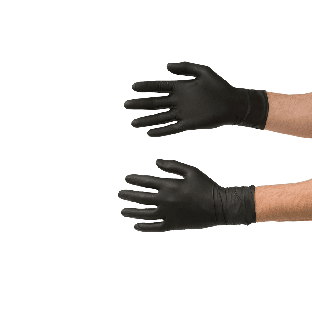 Colad Disposable Nitrile Gloves Black M 60 ks 2/4