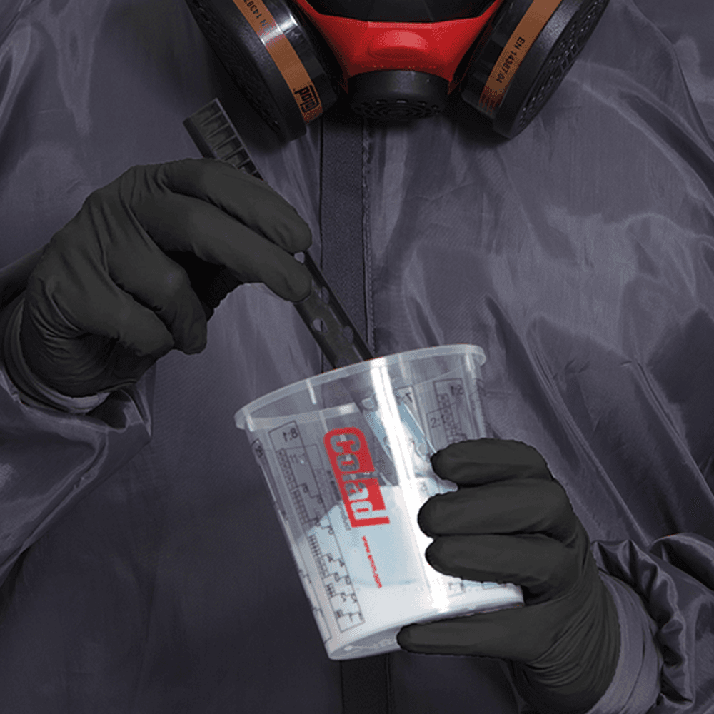 Colad Disposable Nitrile Gloves Black M 60 ks 3/4