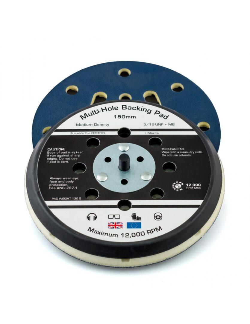 Flexipads 150mm Multi-Hole PSA DA Pad 5/16-UNF + M8 1/2