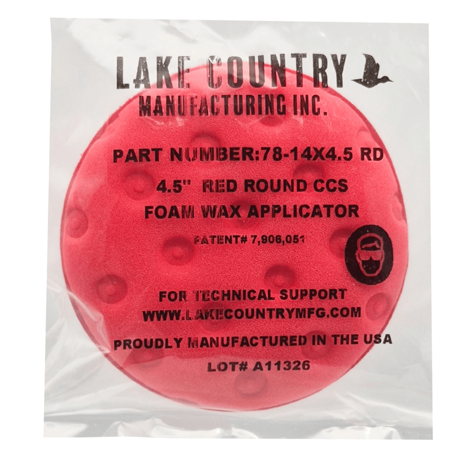 Lake Country Red CCS Foam Applicator 114 mm