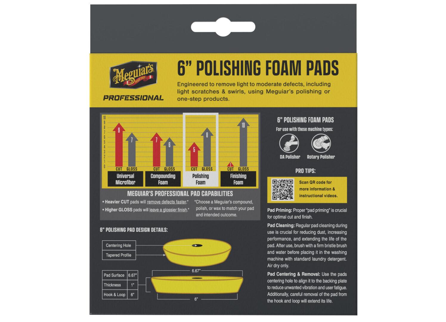 Meguiar's Professional Polishing Foam Pad 6" - 2 ks 4/6