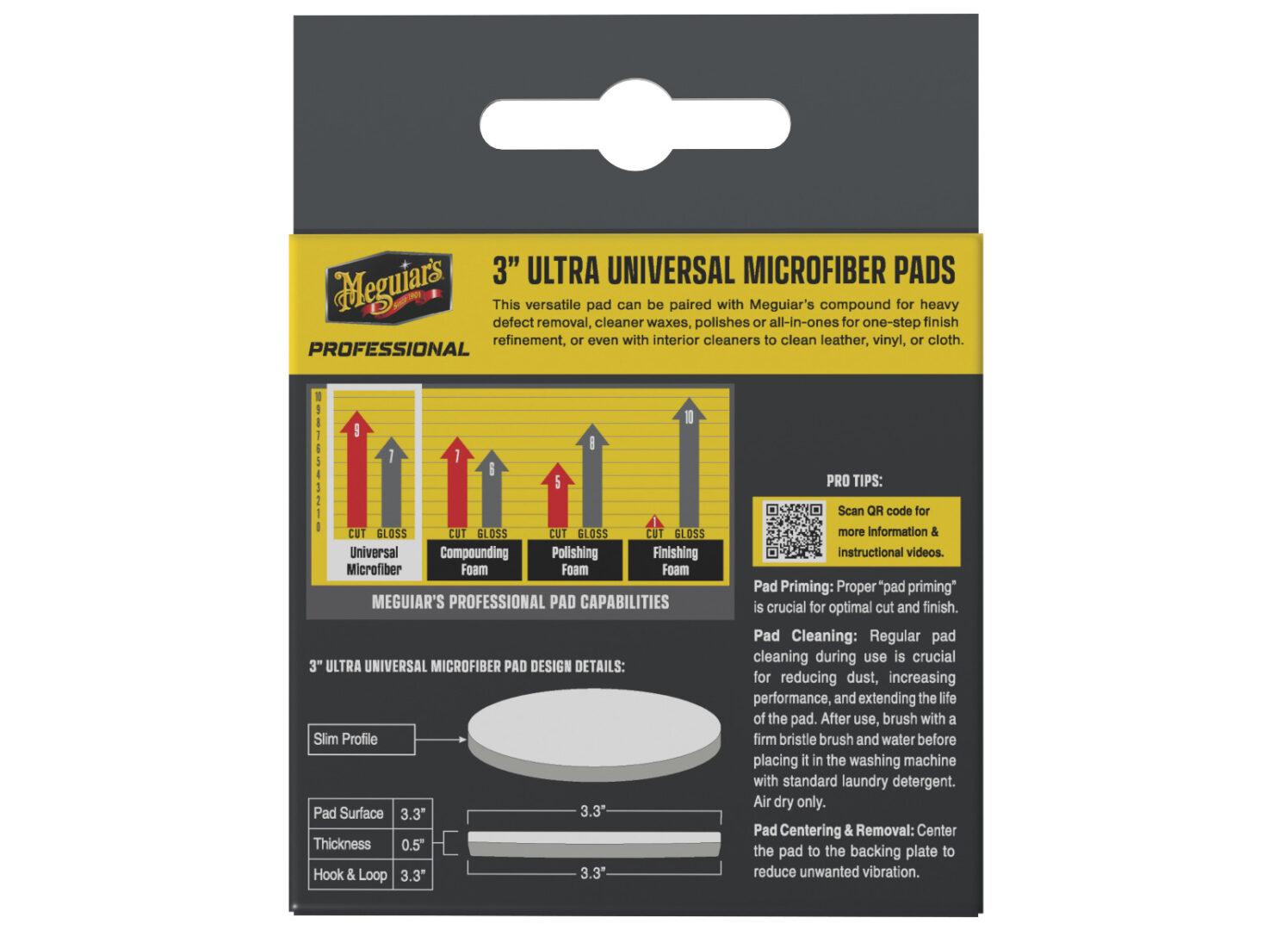Meguiar's Professional Microfiber Pad 3" - 3 ks 4/10